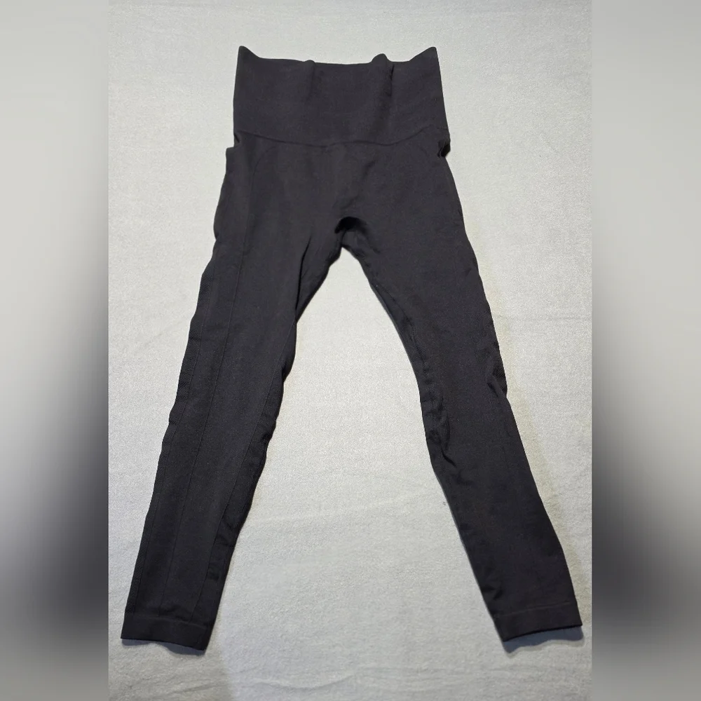 Homma High-Waisted EUC Black Leggings Size Large 18 Waist - Picture 1 of 3